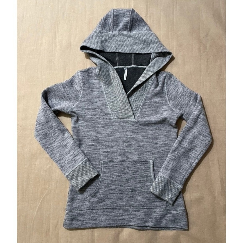Kulk Knit Pulloever Hoodie Sz S Heather Gray Wool Blend Outdoors Hiking Gorpcore